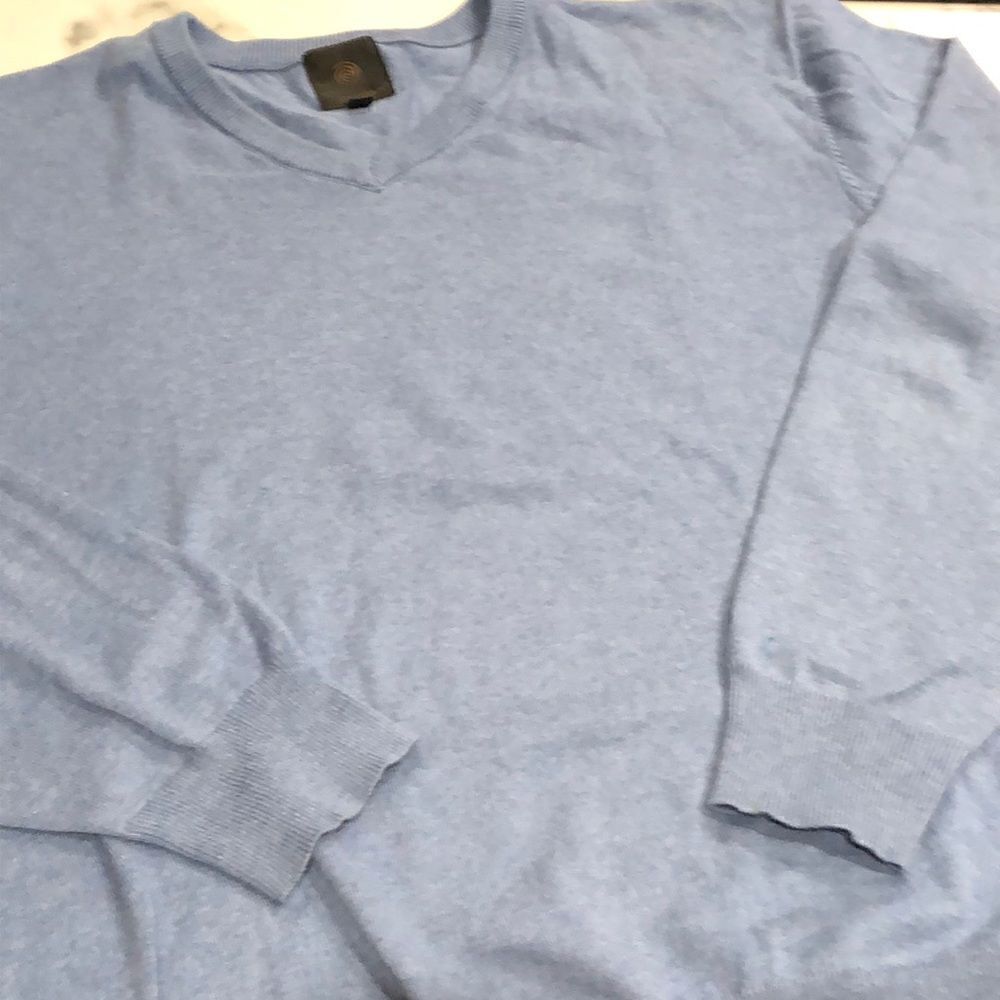 F/X Fusion Cashmere/Cotton V-Neck Sweater Sz. L